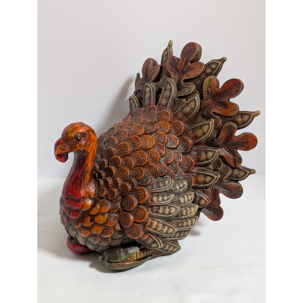 Resin Harvest Turkey‎ Figurine Thanksgiving
Fall Tabletop Decor Unbranded